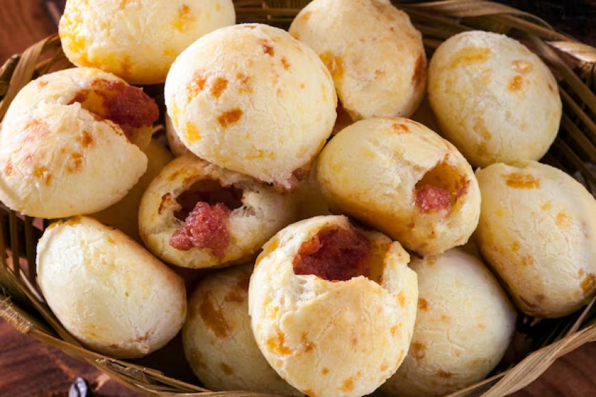 Pao de Queijo (Roti Keju Brasil) Isi Sosis